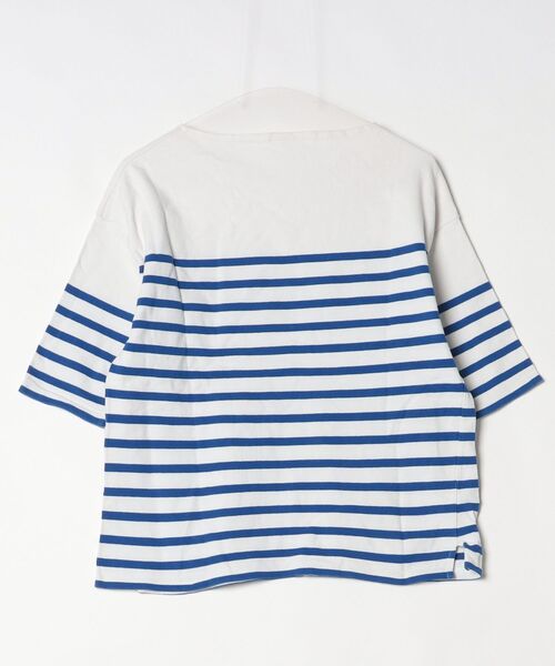 「ORCIVAL」 ボーダー柄7分袖カットソー 1 ブルー レディース_画像2