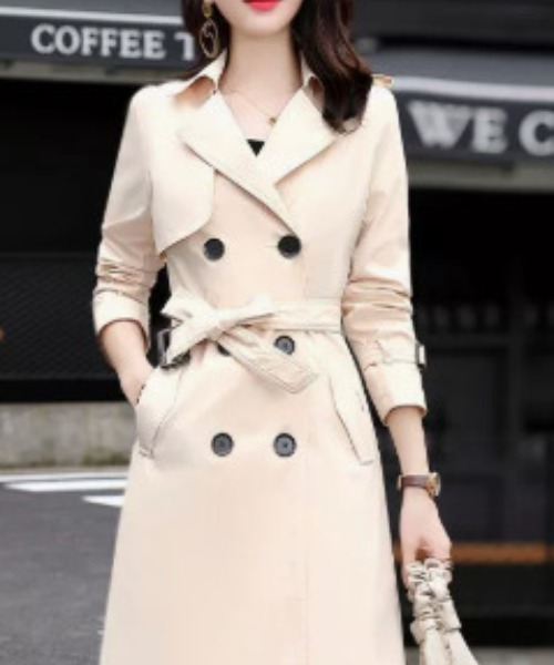 ＆soiree（アンドソワレ） トレンチコート コート ダブルブレスト