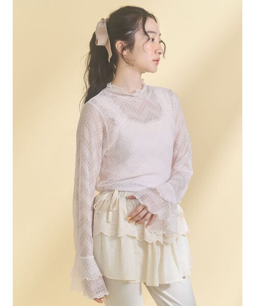 merry jenny（メリージェニー） tシャツ シアーレーストップス