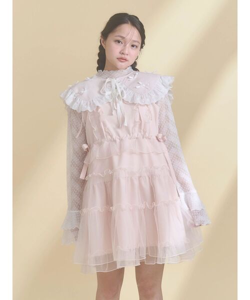 【新品タグ付き】merry jenny シアートップス ピンク merry jenny（メリージェニー） tシャツ シアーレーストップス