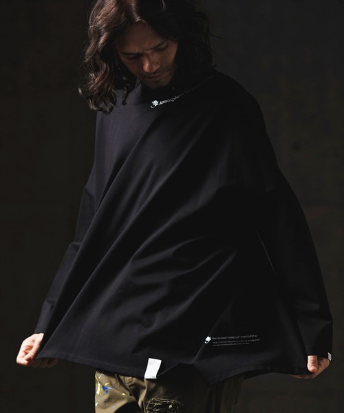 「GLIMCLAP」 長袖Tシャツ M ブラック メンズ_画像4