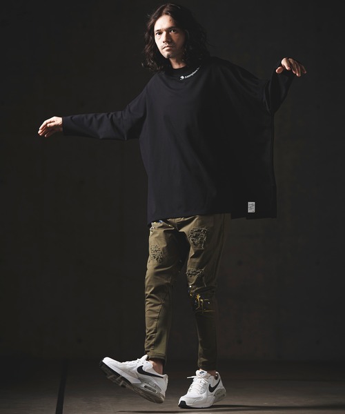 「GLIMCLAP」 長袖Tシャツ M ブラック メンズ_画像7