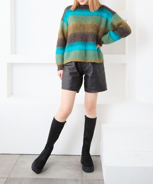 「attagirl」 ロングブーツ 3L ダークブラウン レディース_画像7