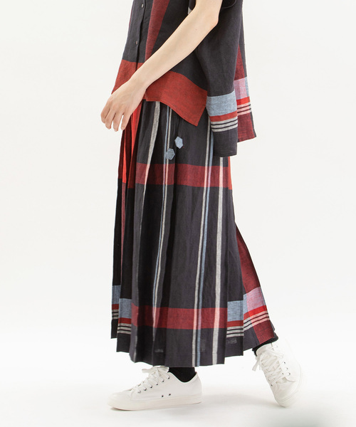 「nop de nod」 ロングスカート M レッド レディースの画像