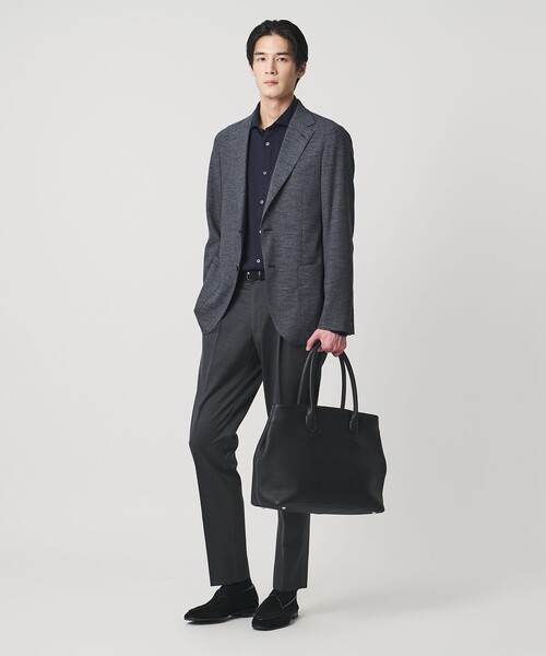 ユナイテッドアローズ　黒 レザートートバッグ ビジネスバッグ UNITED ARROWS（ユナイテッドアローズ） トートバッグ レザー ジップ