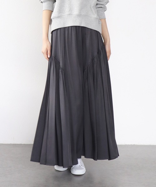 Jines（ジネス） スカート サイドギャザースカート : ZOZOTOWN Yahoo