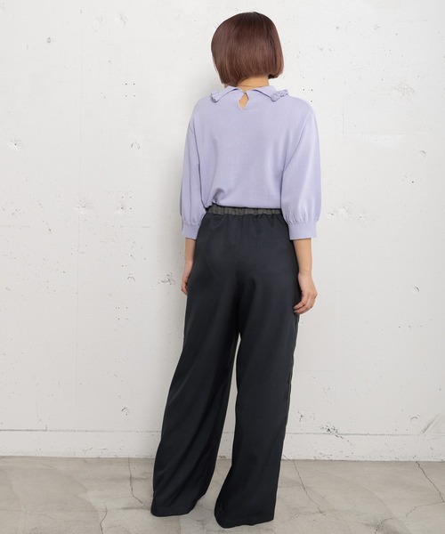 パンツ サイドラインタックイージーパンツ レディース_18
