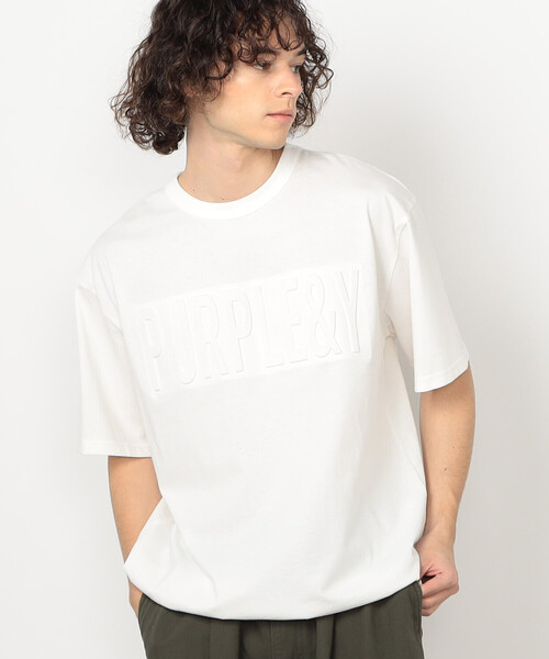 Purple&Yellow（パープルアンドイエロー） tシャツ エンボスロゴ 半袖T