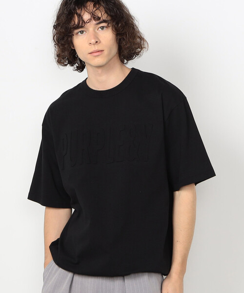 Purple&Yellow（パープルアンドイエロー） tシャツ エンボスロゴ 半袖T
