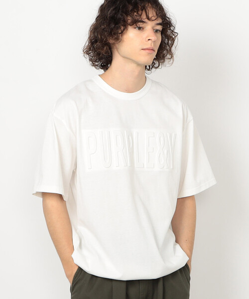 Purple&Yellow（パープルアンドイエロー） tシャツ エンボスロゴ 半袖T