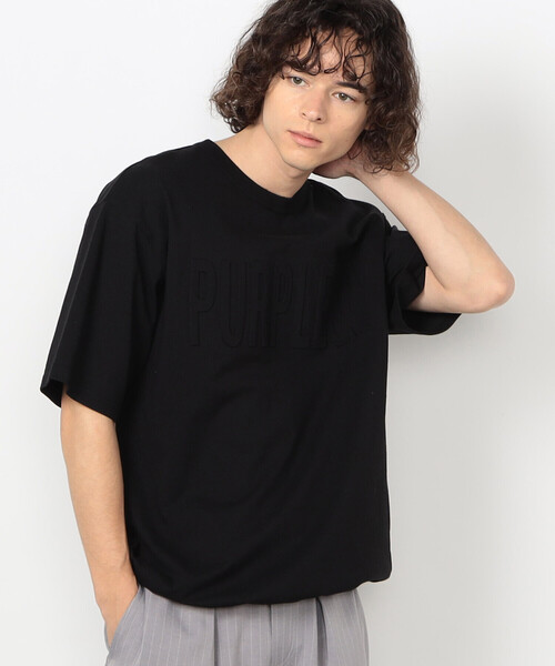Purple&Yellow（パープルアンドイエロー） tシャツ エンボスロゴ 半袖T