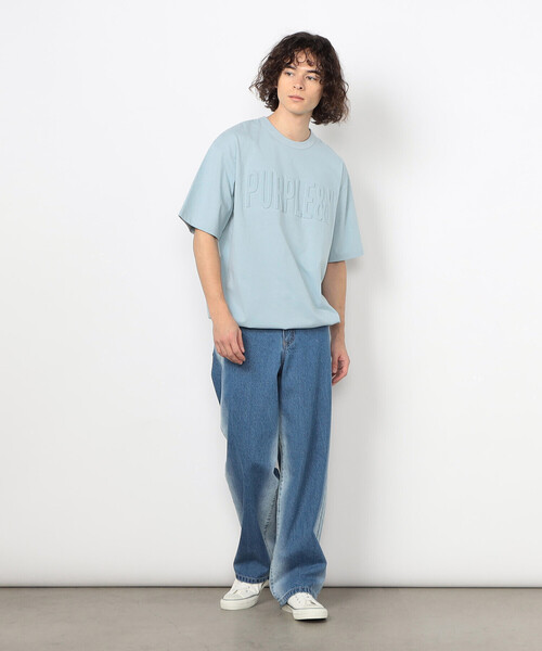 Purple&Yellow（パープルアンドイエロー） tシャツ エンボスロゴ 半袖T