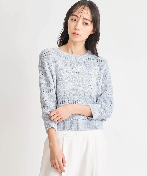 Noela♡ウォッシャブルレースニット NOELA（ノエラ） ニット セーター レース透かし編みニット レディース