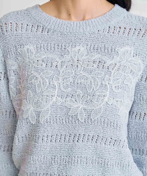Noela♡ウォッシャブルレースニット NOELA（ノエラ） ニット セーター レース透かし編みニット レディース
