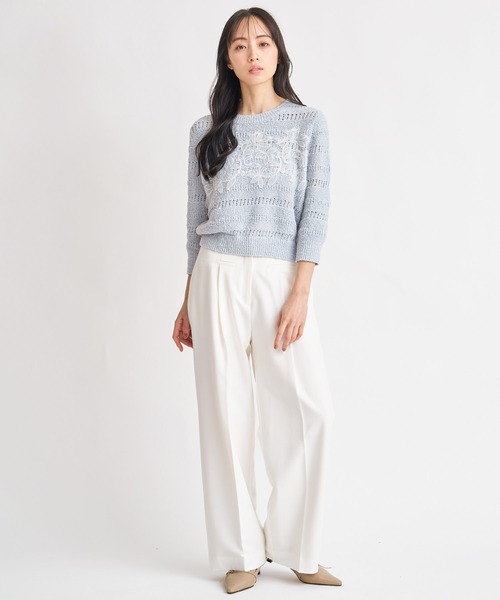 Noela♡ウォッシャブルレースニット NOELA（ノエラ） ニット セーター レース透かし編みニット レディース