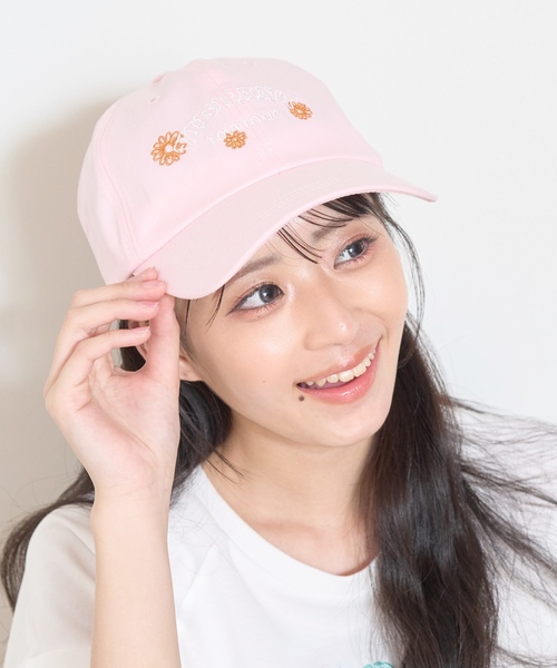 LOVETOXIC キャップ 帽子 フラワー刺しゅうキャップ キッズ 子供