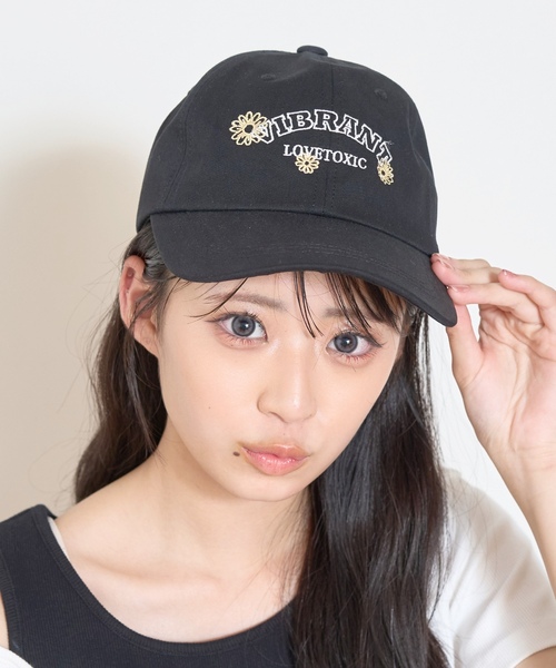 LOVETOXIC キャップ 帽子 フラワー刺しゅうキャップ キッズ 子供