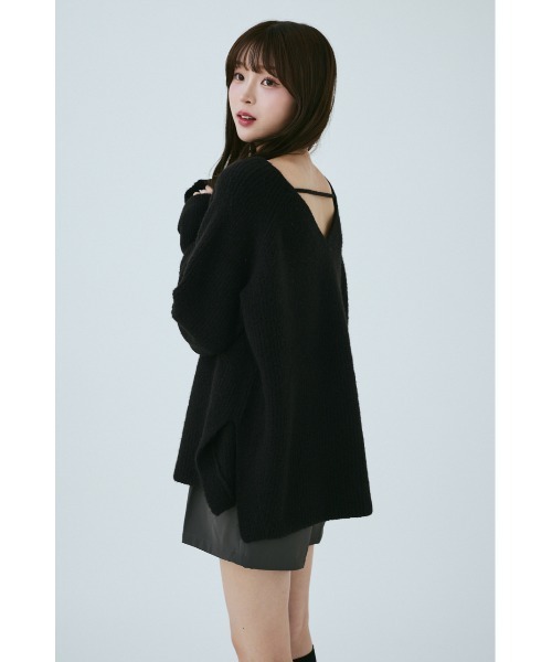 「MIEL CRISHUNANT」 長袖ニット FREE ブルー レディース_画像2