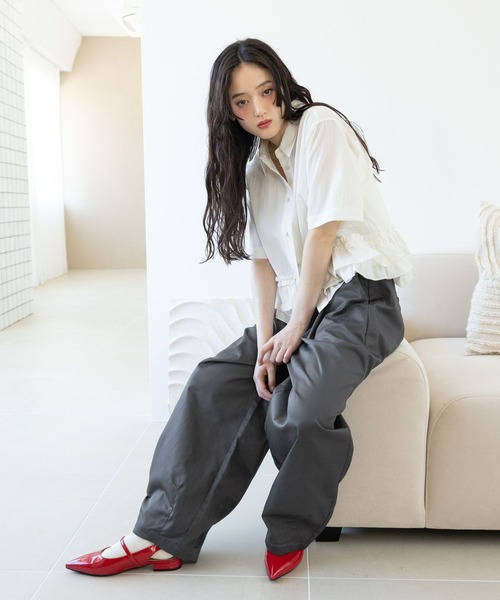 レディース 2タック カーブ バレル チノパンツ 2タック カーブ バレル チノパンツ（その他パンツ）｜Ray BEAMS（レイ