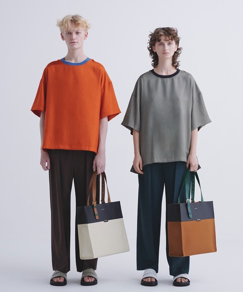 「CULLNI」 トートバッグ ONESIZE グレイッシュベージュ メンズ_画像2