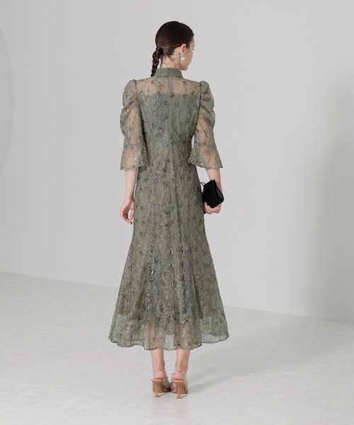 「Leja」 長袖ワンピース MEDIUM グリーン レディース_画像5
