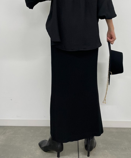 「LOUNGEDRESS」 ロングスカート FREE チャコールグレー レディース_画像4