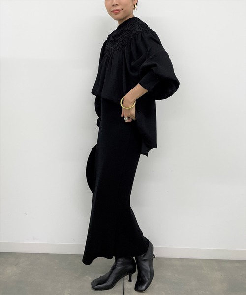 「LOUNGEDRESS」 ロングスカート FREE チャコールグレー レディース_画像8