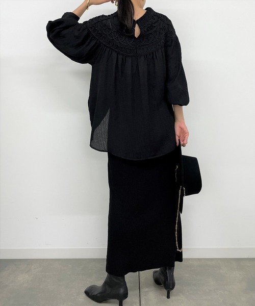 「LOUNGEDRESS」 ロングスカート FREE チャコールグレー レディース_画像9