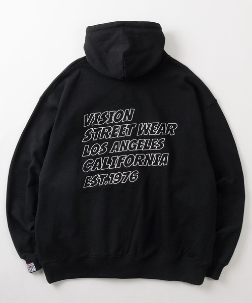 「VISION STREET WEAR」 ジップアップパーカー M 杢グレー メンズ_画像3