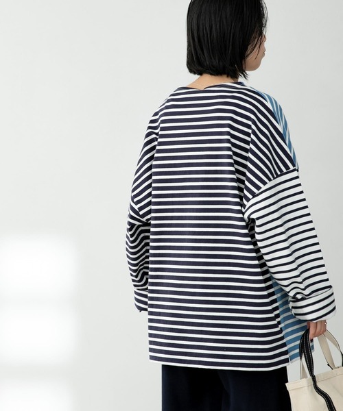「FORK&SPOON」 長袖Tシャツ ONE ブルー系その他 メンズ_画像2