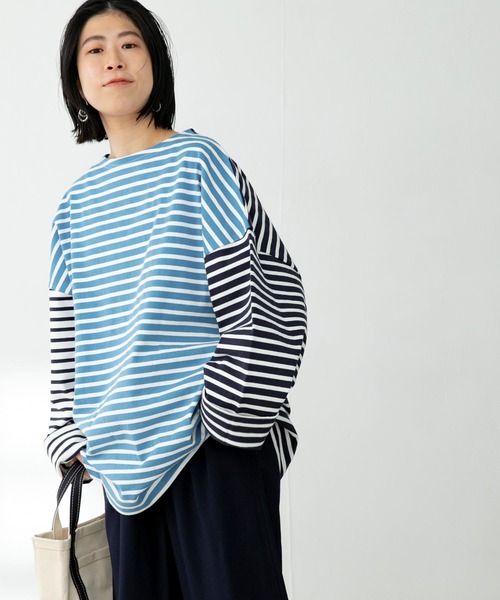 「FORK&SPOON」 長袖Tシャツ ONE ブルー系その他 メンズ_画像5