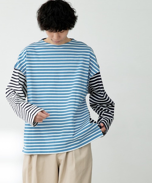 「FORK&SPOON」 長袖Tシャツ ONE ブルー系その他 メンズ_画像6