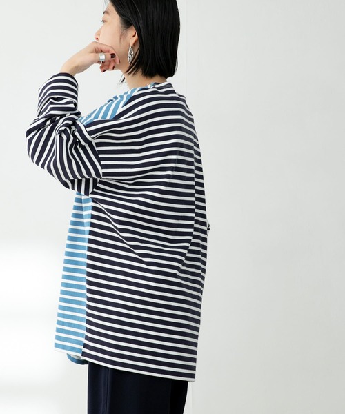 「FORK&SPOON」 長袖Tシャツ ONE ブルー系その他 メンズ_画像7