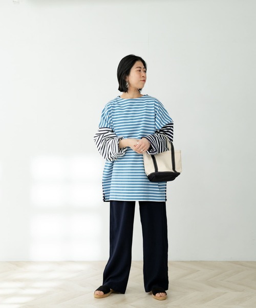 「FORK&SPOON」 長袖Tシャツ ONE ブルー系その他 メンズ_画像8