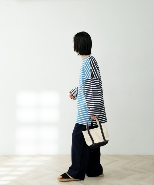 「FORK&SPOON」 長袖Tシャツ ONE ブルー系その他 メンズ_画像9