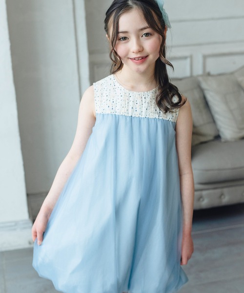 DRESCCO（ドレスコ） ワンピース 花柄切替バルーンワンピース キッズ