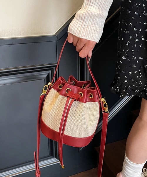ショルダーバッグ バッグ 2way巾着ショルダーバッグ レディース