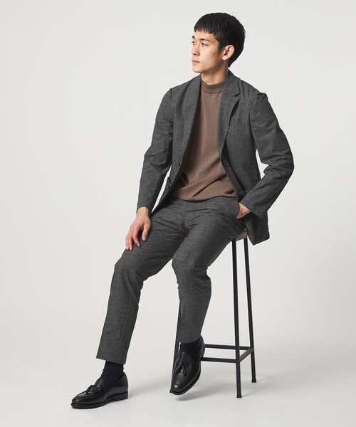 美品 ユナイテッドアローズ ハイツイストノープリーツスラックス UA COZY UNITED ARROWS（ユナイテッドアローズ） スラックス COOL DOTS