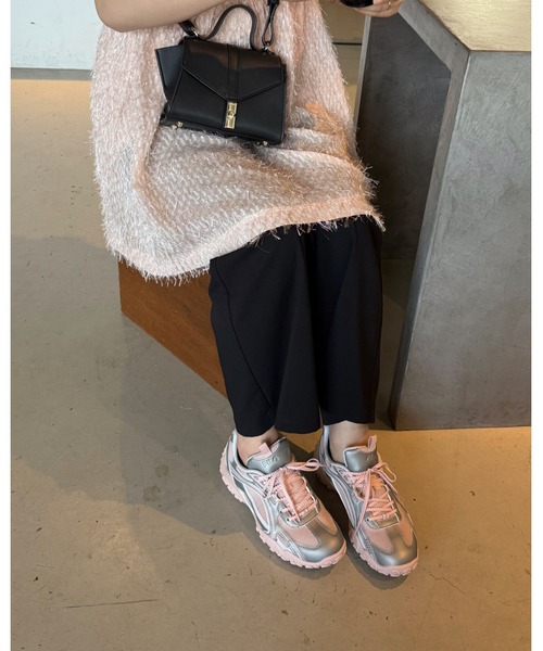 「FILA」 ローカットスニーカー 25.5cm ピンク レディース_画像3