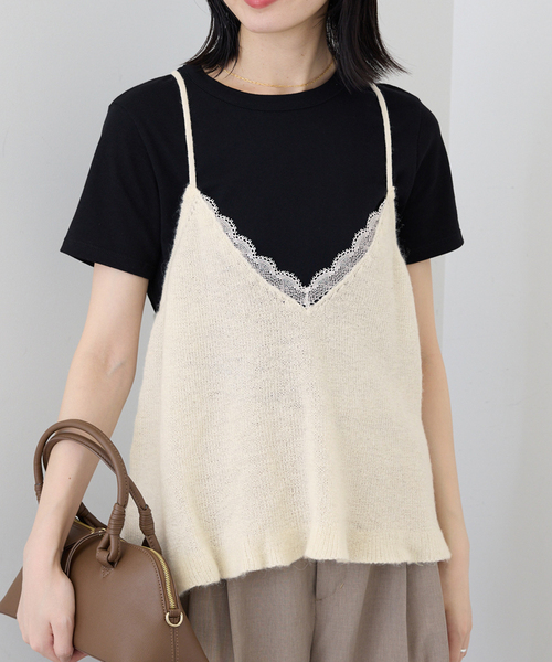 SLOBE IENA キャミ　トップス SLOBE IENA（スローブイエナ） キャミソール レースコンビニット