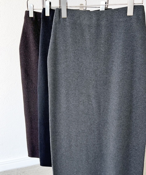 「Spick & Span」 ニットスカート 36 グレー レディース_画像3