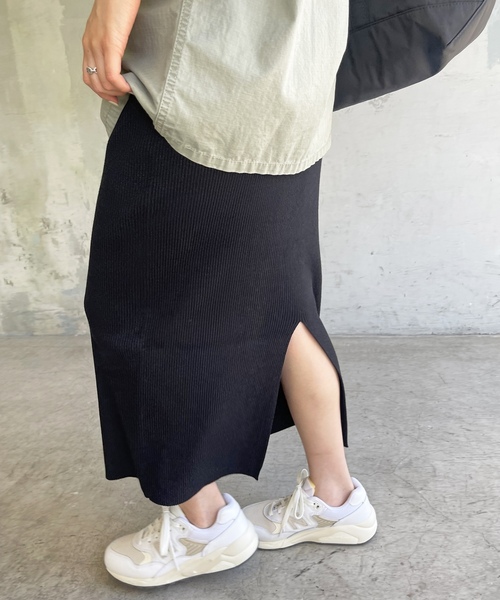 「Spick & Span」 ニットスカート 36 グレー レディース_画像7