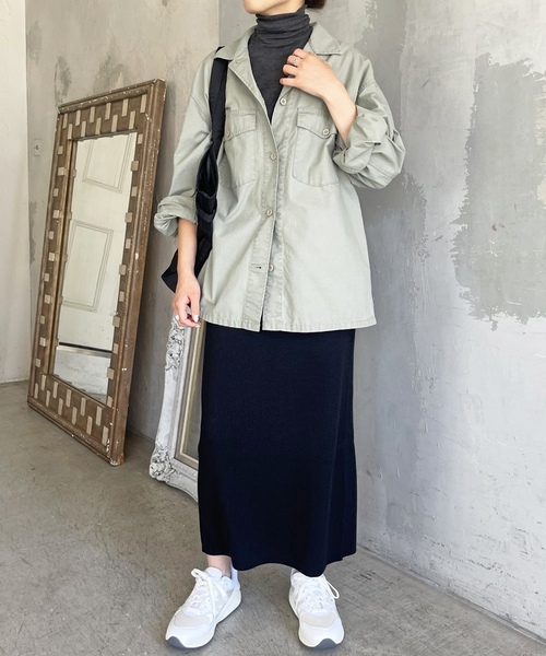 「Spick & Span」 ニットスカート 36 グレー レディース_画像9