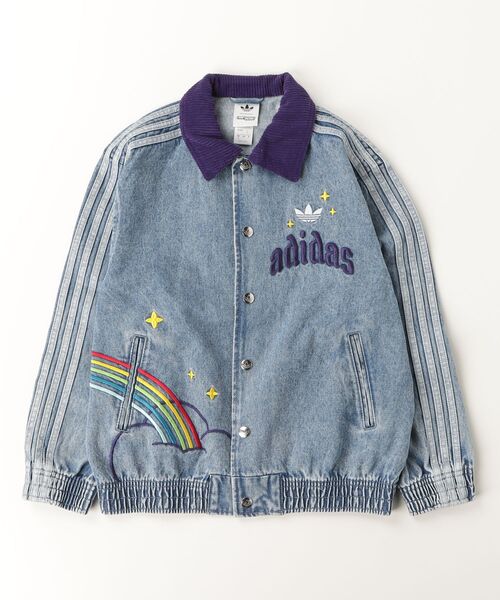 92mam XLoriginals カレッジ デニムジャケット adidas（アディダス） デニムジャケット アウター ケアベア x ルーズ