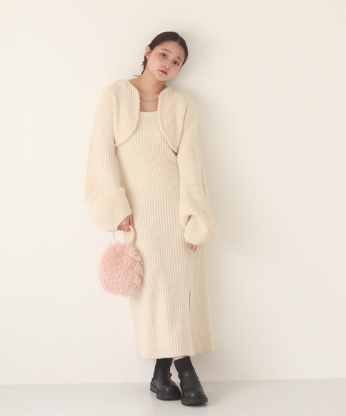 「muguet」 コンビワンピース FREE ピンク レディース_画像2