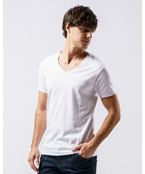 tシャツ Tシャツ メンズ cut-off V-neck S/S｜zozo｜02