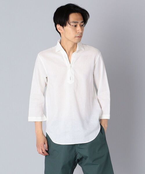 SHIPS（シップス） 七分袖 シャツ SHIPS: SOLOTEX(R) サフィラン
