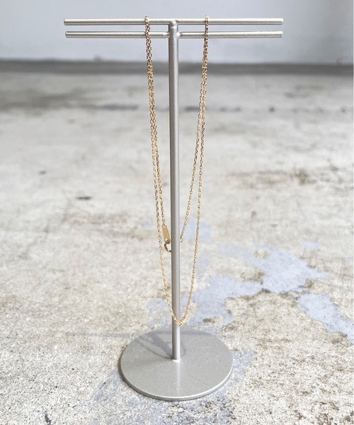 ネックレス K18 GOLD CUT AZUKI CHAIN NECKLACE (S) 40cm 18金 カットアズキ チェーン ネックレス（細）の画像