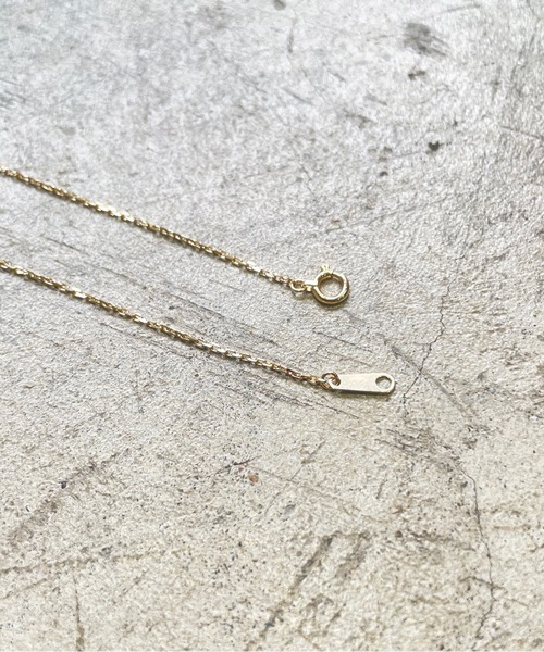 ネックレス K18 GOLD CUT AZUKI CHAIN NECKLACE (S) 40cm 18金 カットアズキ チェーン ネックレス（細）の画像