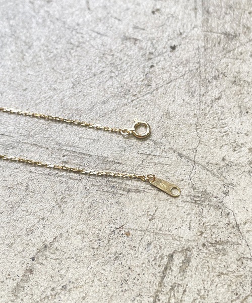 ネックレス K18 GOLD CUT AZUKI CHAIN NECKLACE (S) 40cm 18金 カットアズキ チェーン ネックレス（細）の画像